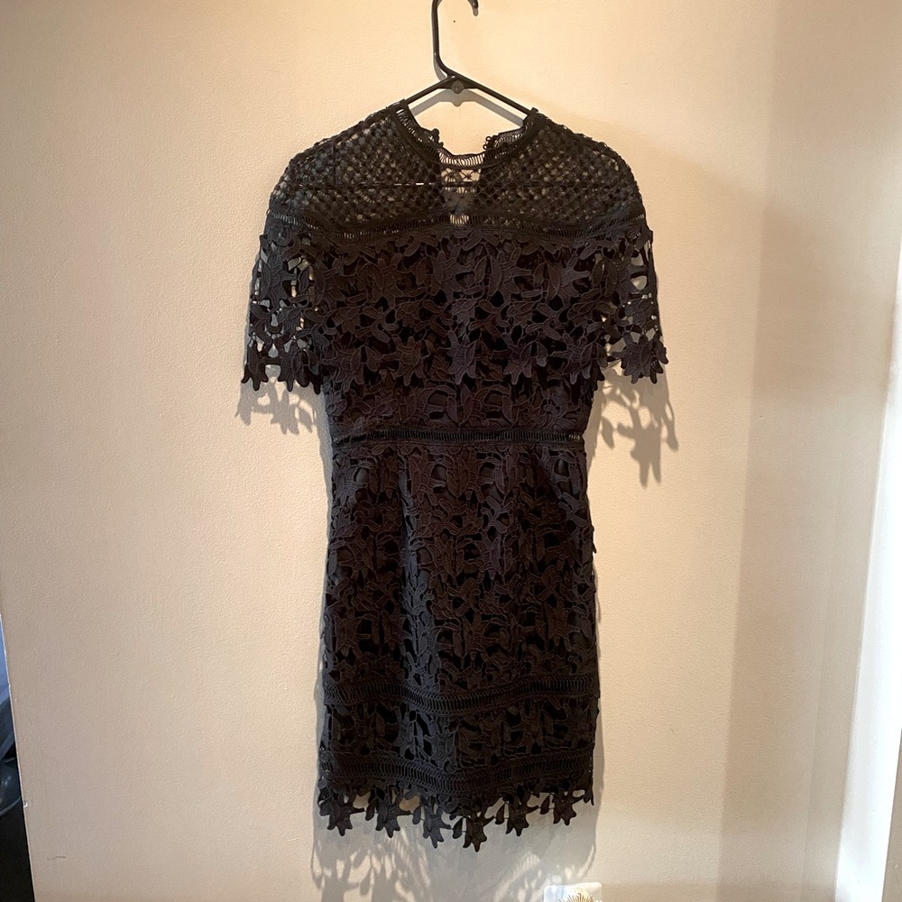 Chi Chi London Crochet Midi Dress with Cape Design